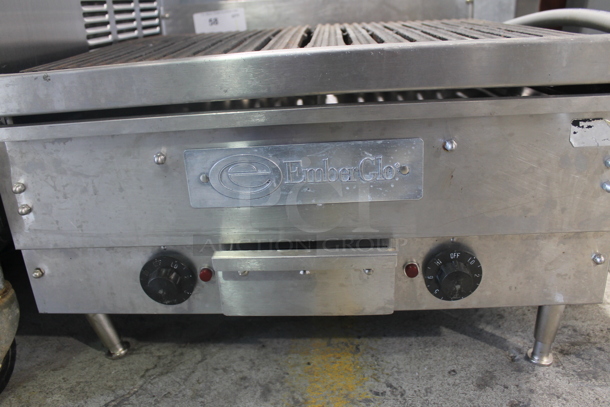 EmberGlo Commercial Stainless Steel Electric Powered Countertop Charbroiler on Galvanized Legs. - Image 2 of 8