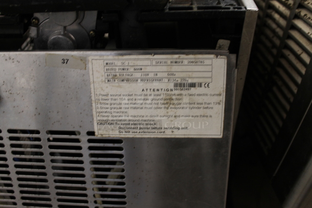 Vevor SC 1 Stainless Steel Commercial Countertop Single Hopper Slushie Machine. Missing Hopper. 110 Volts, 1 Phase. Tested and Working! - Image 4 of 4