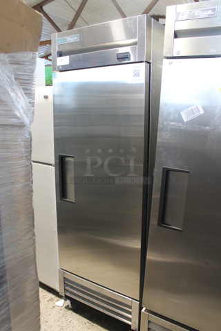 2022 True T-19F-HC Stainless Steel Commercial Single Door Reach In Freezer w/ Poly Coated Racks. 115 Volts, 1 Phase. Tested and Working!