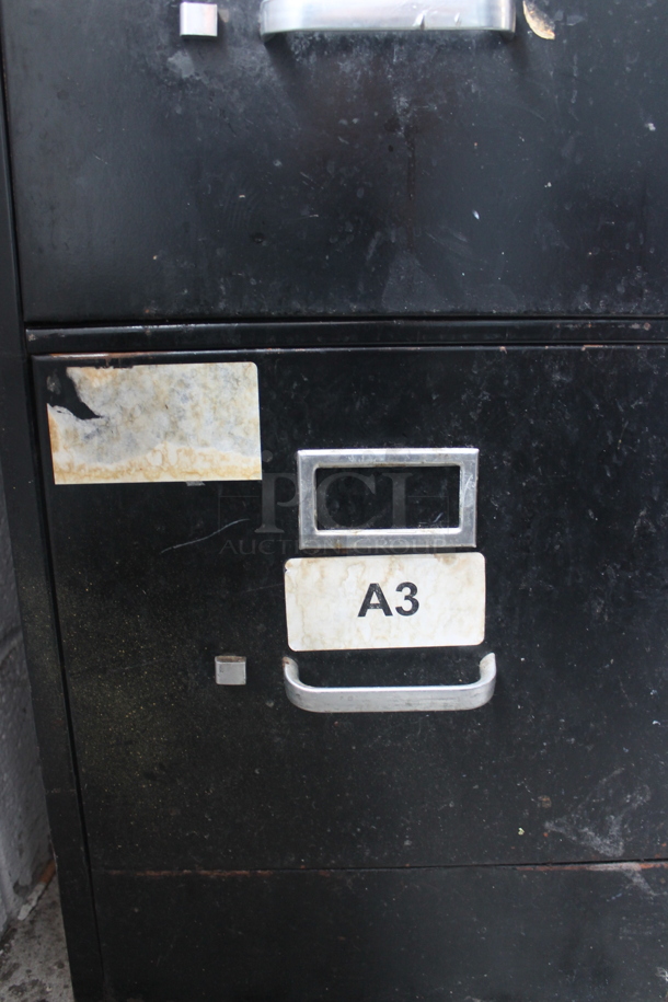 Hon Black Metal 2 Drawer Filing Cabinet. - Image 6 of 8