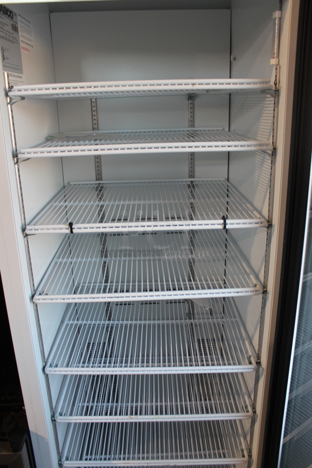 Habco SE18 Metal Commercial Single Door Reach In Cooler Merchandiser w/ Poly Coated Racks. 115 Volts, 1 Phase. Cannot Test Due To Missing Power Cord - Image 2 of 4