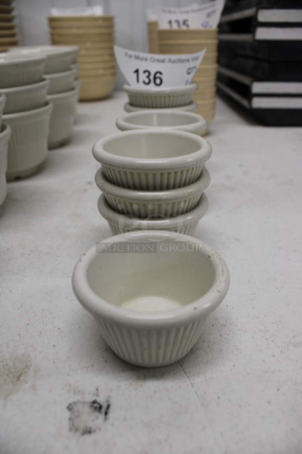ALL ONE MONEY! Lot of 11 White Poly Bowls! 2.5x2.5x1.5