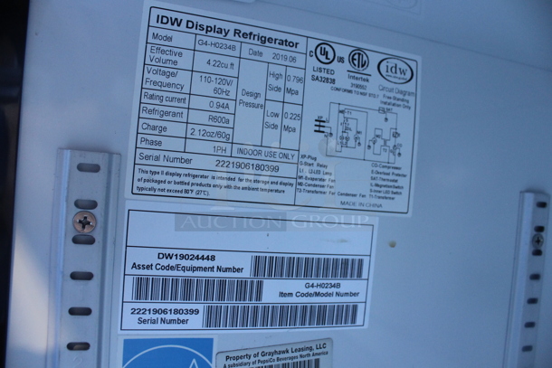 IDW G4-H0234B ENERGY STAR Metal Commercial 2 Door Reach In Cooler Merchandiser w/ Poly Coated Racks. 110-120 Volts, 1 Phase. Tested and Working! - Image 9 of 9