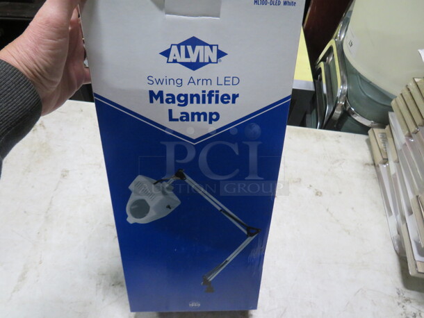 One NEW Alvin Swing Arm LED Magnifier. #ML100. 