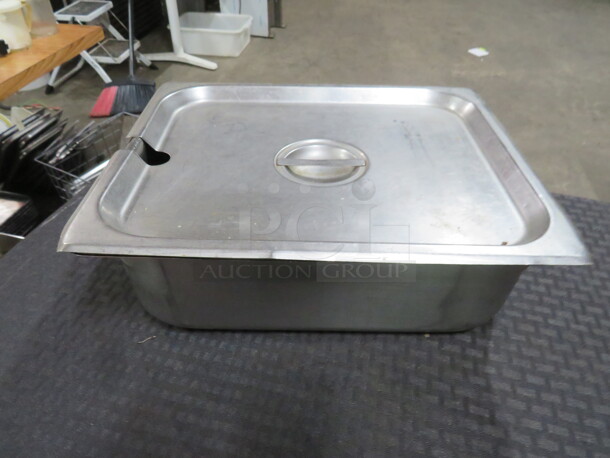One Half Size 4 Inch Deep Hotel Pan With lid. - Image 1 of 1