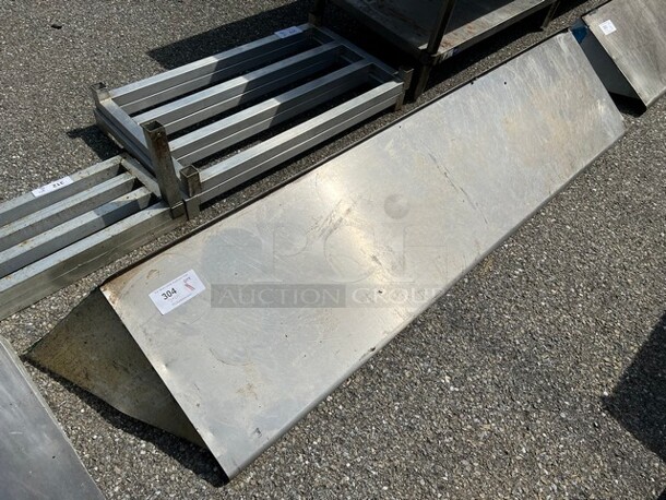 Stainless Steel Shelf w/ Wall Mount Brackets. 72x18x14 - Image 2 of 3