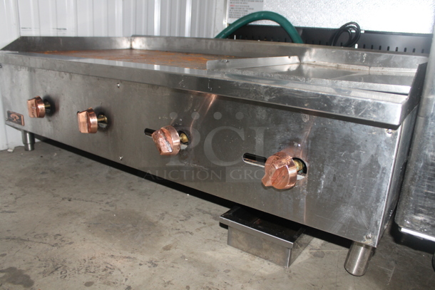 Copper Tree Stainless Steel Commercial Countertop Natural Gas Powered Flat Top Griddle. - Image 2 of 6