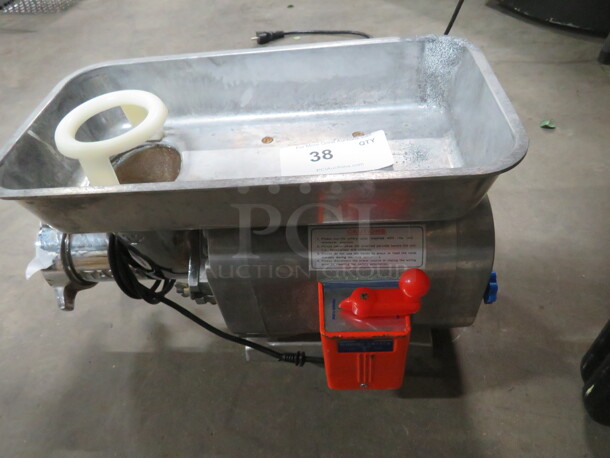 One Tasin Electric Meat Grinder. Model# TS-102AL. 110 Volt. 11X18X12 - Image 3 of 3