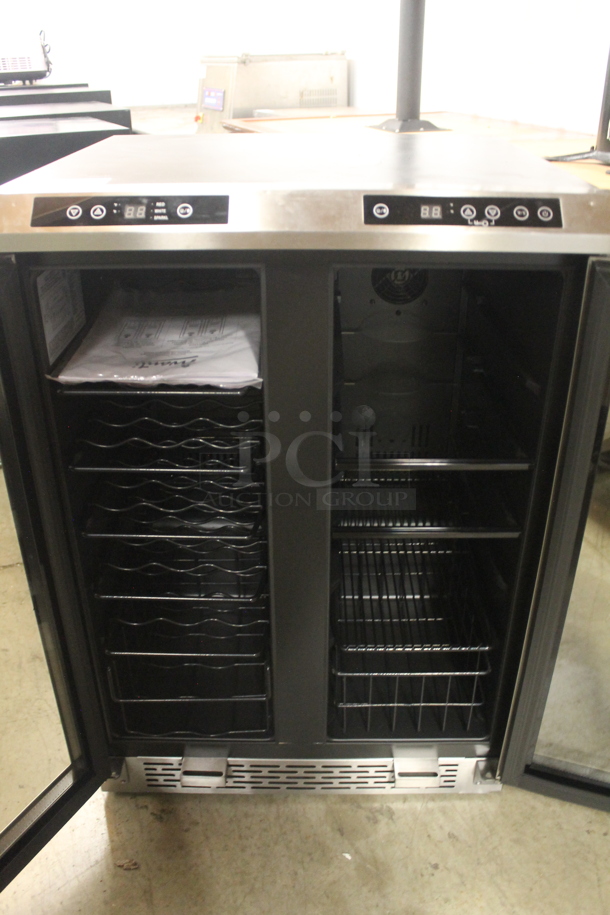 BRAND NEW SCRATCH AND DENT! Avanti WBC19DZ 19 Bottle / 66 Can Stainless Steel Side By Side Dual Zone Wine Chiller/Beverage Cooler. 115V. Tested And Working!  - Image 4 of 6