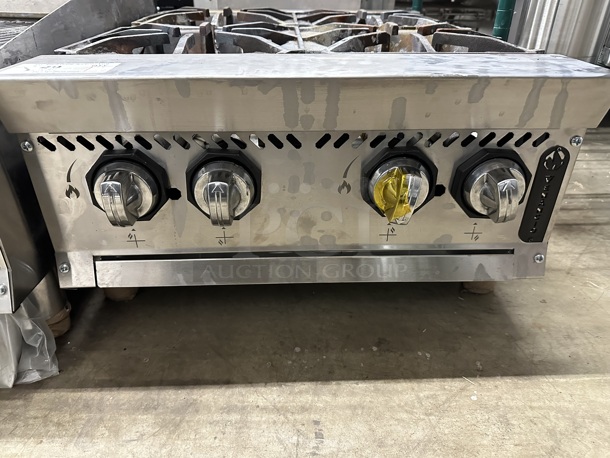 2023 Venancio O24CT-4B Stainless Steel Commercial Countertop Natural Gas Powered 4 Burner Range. 30,000 BTU.  - Image 3 of 5