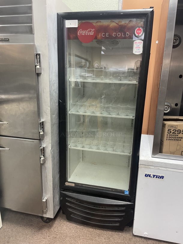 Working! Commercial Cooler Refrigerator Display with Glass door NSF 115 Volt Tested and Working!