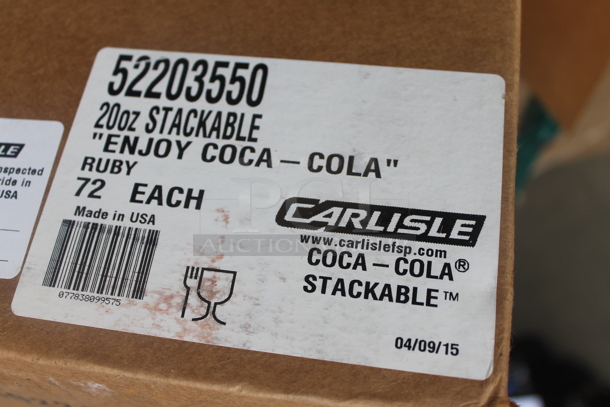 ALL ONE MONEY! Lot of 48 BRAND NEW IN BOX! Carlisle Red Poly Beverage Tumblers. - Image 5 of 5