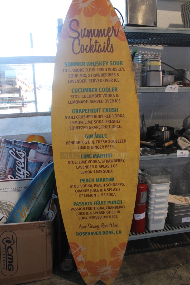 ALL ONE MONEY! Lot of Various Signs / Menu Boards In The Shape of Surfboards - Image 5 of 5