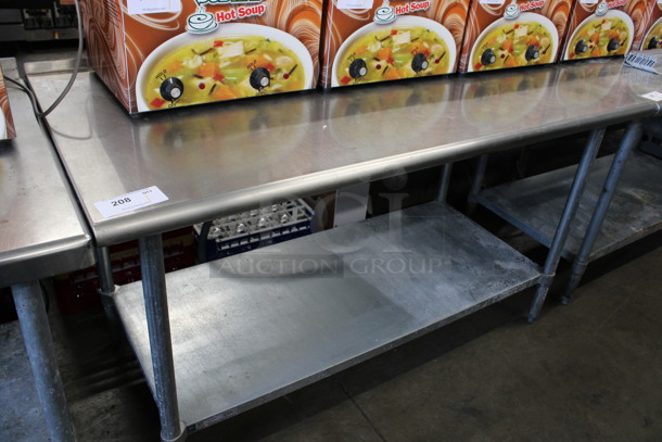 Stainless Steel Commercial Table w/ Metal Under Shelf. 60x30x34