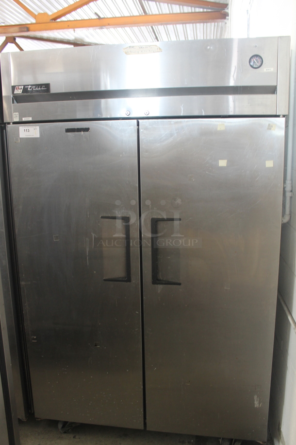 2015 True TG2R-2S Commercial Stainless Steel Two Door Reach In Cooler With Polycoated Racks on Commercial Casters. 115V, 1 Phase. Tested and Working! - Image 1 of 5