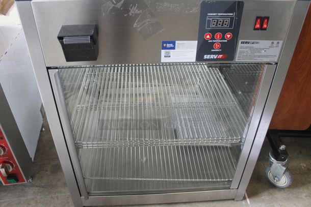 LIKE NEW! ServIt 423PDW18D1S Stainless Steel Commercial Countertop Full-Service Countertop Display Warmer with 4 Shelves. 120 Volt, 1 Phase. Unit Has Only Been Used a Few Times! Tested and Working! - Image 7 of 8
