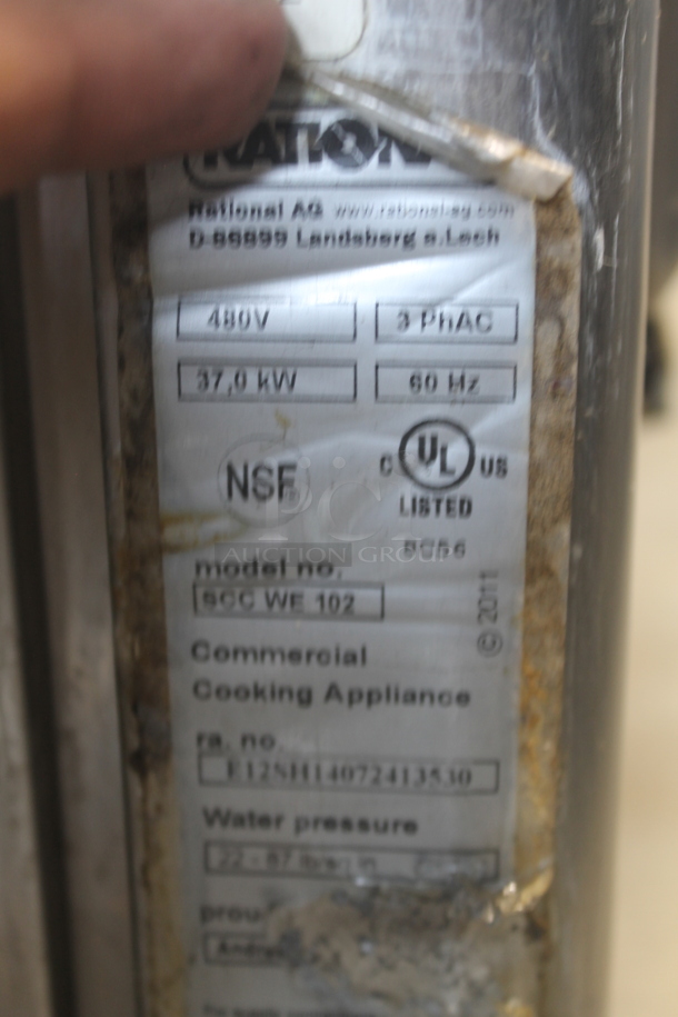 2 Rational SCC WE 62 / SCC WE 102 Self Cooking Center Commercial Stainless Steel Combi Oven With Steel Pan Racks on Commercial Casters. 480V, 3 Phase. 2 Times Your Bid!  - Image 8 of 8