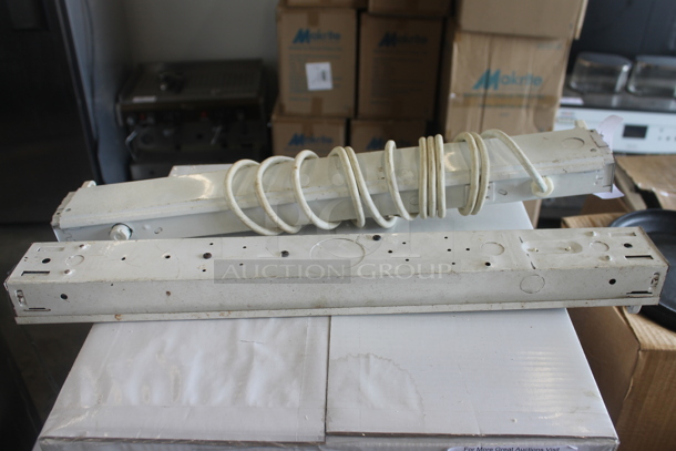 2 White Metal Light Fixtures. 2 Times Your Bid! - Image 1 of 5