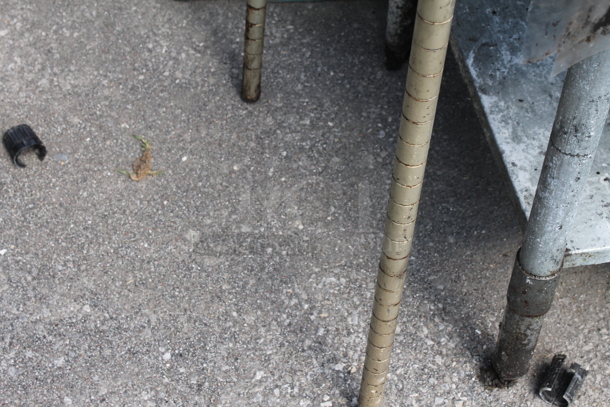 Gray Finish 4 Tier Wire Shelving Unit. BUYER MUST DISMANTLE. PCI CANNOT DISMANTLE FOR SHIPPING. PLEASE CONSIDER FREIGHT CHARGES. - Image 3 of 3