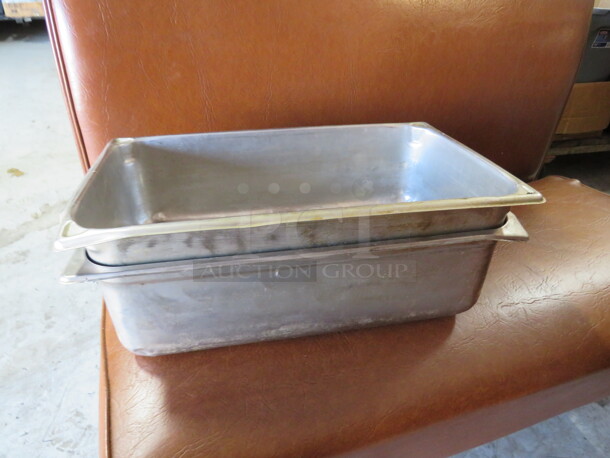 One Full Size 6 Inch Deep Hotel Pan. 