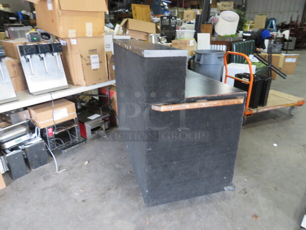 One Portable Bar With Ice Well, Under Shelf On Casters. 64X29X49. Ice Well 12X19X9.5. - Image 2 of 5