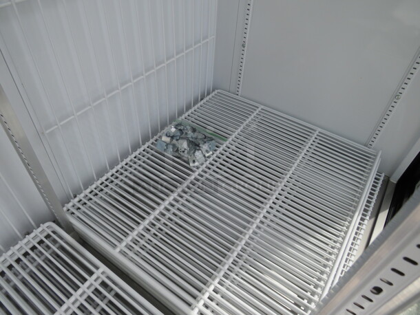 One True 2 Door Glass Display Freezer With 8 Racks. Model# GDM-49F-LD. 115/208-230 Volt. 1 Phase. 53.5X30X79. - Image 3 of 4