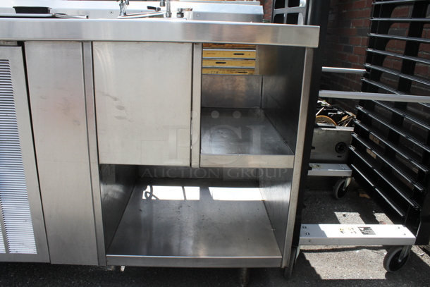 Stainless Steel Commercial Ice Cream Station w/ Freezer, Sink Basin and Under Shelves. Cannot Test Due To Missing Power Cord - Image 5 of 6