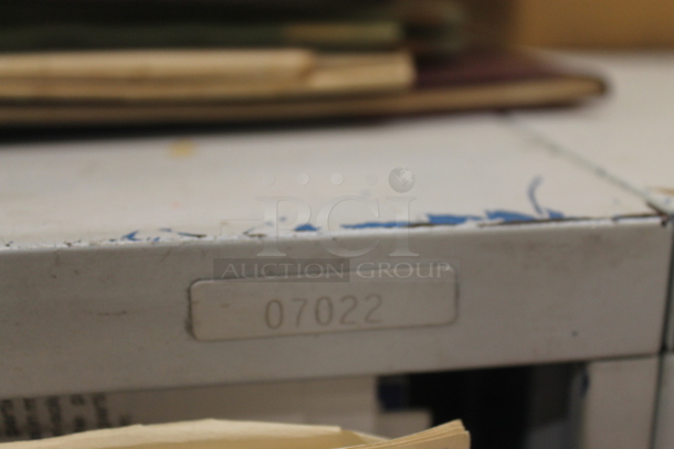 Globe Werner White Metal 3 Drawer Filing Cabinet w/ Contents. BUYER MUST REMOVE. - Image 7 of 7