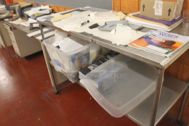 2 Tier Cart w/ Contents on Commercial Casters. - Image 3 of 4