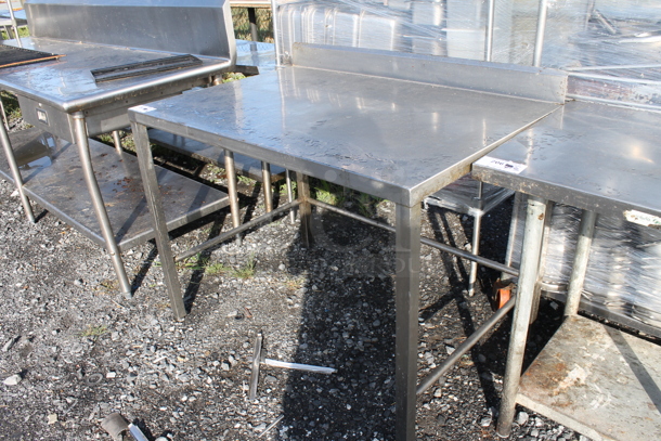 Stainless Steel Commercial Table w/ Back Splash. - Image 2 of 3