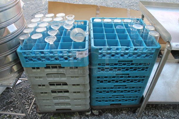 ALL ONE MONEY! Lot of 12 Dish Caddies; 2 w/ Assorted Glasses - Image 1 of 3