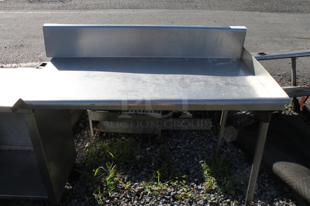 Stainless Steel Commercial Table w/ Back Splash. - Image 1 of 2