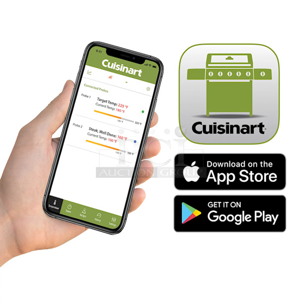 Cuisinart Woodcreek 4 -in -1 Pellet Grill, Smoke, Sear, Griddle, Grill Bluetooth Ready. 30-pound pellet hopper SEAR at high temperatures with the ceramic briquette insert. GRIDDLE with the ready to use cast iron griddle for cooking versatility. CHARCOAL perfect the flavor with the charcoal insert that lights with the turn of a knob. WIDTH: 63.15 DEPTH: 22.52 HEIGHT: 48.74 - Image 4 of 11