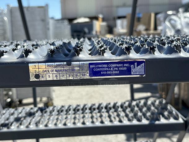 BRAND NEW SCRATCH & DENT! Ballymore TA-5-24 5-Step Gray Steel 59-Degree Slope Rolling Truck / Dock Access Ladder with 24"" Wide Steps. 32x53x80
 - Image 6 of 10