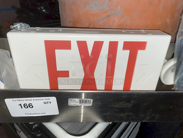 ALL NEW FOR ONE! 2 NEW Exit Signs, NEW Soap Dispenser, NEW Winco SPR-22S 22” Single Speed Rail - Image 2 of 4