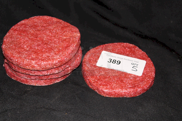 SET of 5 Faux 1/2 Hamburger Patties. 
5x Your bid