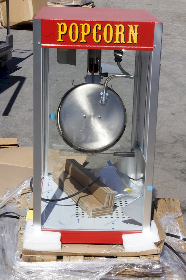BRAND NEW SCRATCH & DENT! Paragon 1112110 Commercial Theater 12 oz. Popcorn Machine - Front Of Unit Is Missing Glass - Image 6 of 8