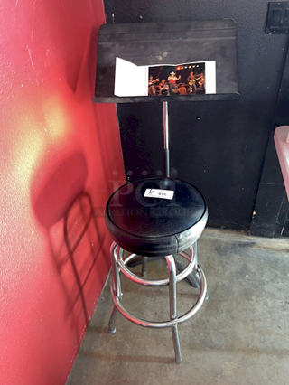 FOR THE BAND! Bar Stool, Extra Padded Swivel Top, Metal Frame, Foot Rest - Perfect Height For Acoustic Sessions. 