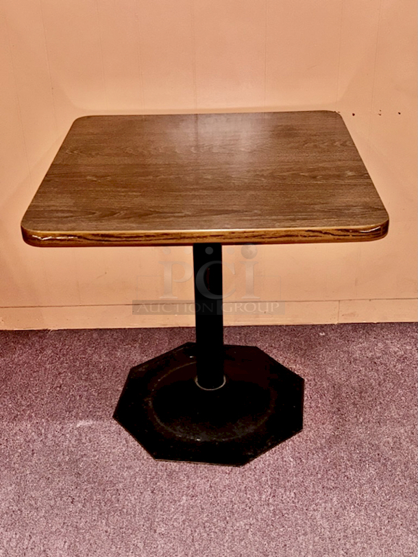 OUTSTANDING! 36" Square Table With Weighted Octagon Base. 36x36x39 - Image 1 of 3