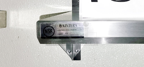 NEW! Used Less Than 6 Months!! BK Resources BKWS-1260 12" x 60" Stainless Wall Mount Shelf w/ Mounting Brackets - Image 2 of 2