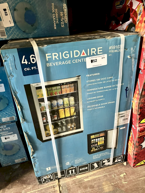 SWEET DEAL! Frigidaire 21.5-in W 138-Can Capacity Stainless Steel Freestanding Beverage Refrigerator with Glass Door, Electronic Controls,  LED Display, SpaceWise Adjustable Glass Shelves - Image 2 of 8