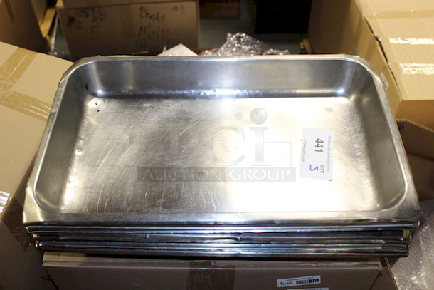 SWEET! 2-1/2" Deep Full Size Hotel Pans, Stainless Steel. 20-3/4x12-3/4x2-1/2. 5x your Bid  - Image 1 of 3