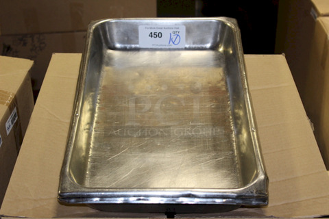SWEET! 2-1/2" Deep Full Size Hotel Pans, Stainless Steel. 20-3/4x12-3/4x2-1/2 10x Your Bid