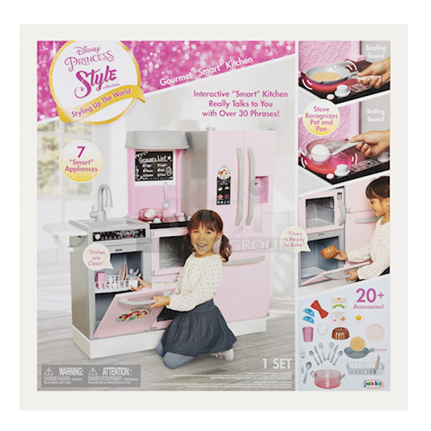 DISNEY TOYS! Disney Princess Style Collection Gourmet Smart Kitchen & Disney Junior T.O.T.S. Nursery Care Stroller. 2x Your Bid