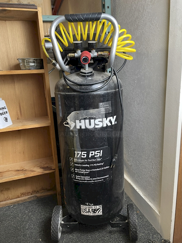 OUTSTANDING! Husky 20 Gal. 175 PSI Portable Electric Air Compressor. 120V/15.0A/60H2/1PH - Image 4 of 10