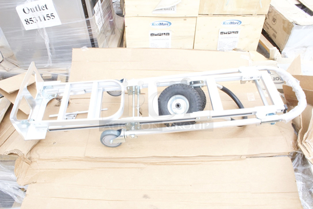 BRAND NEW SCRATCH & DENT! Lavex 750 lb. 2-in-1 Convertible Hand Truck with Nose Plate and Pneumatic Wheels - Image 3 of 4