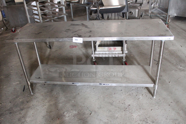 72" Stainless Steel Equipment Stand/Prep-Table With Under-Shelf, 72x24x34 - Image 1 of 5