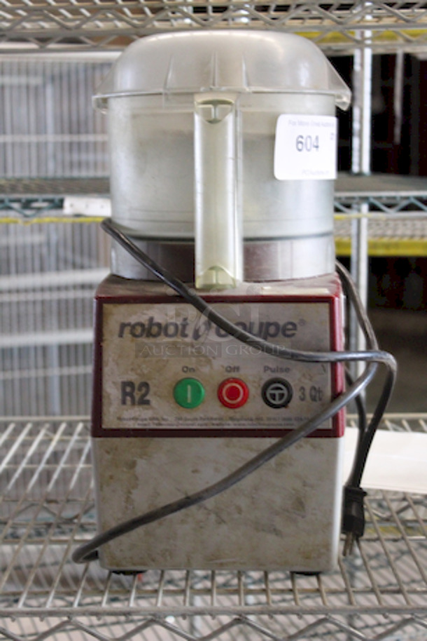 CROWN JEWEL!! Robot Coupe R2 DICE Combination Food Processor with 3 Qt. Gray Bowl, Continuous Feed 2 Blades & 2 Discs - 2 hp, 8-11/16x17x20-3/4, 120v - Image 1 of 11