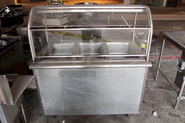 MOBILE! Hot Food Serving Station, Wells MOD-300TDM 43", 3 Well, Electric Drop-In Hot Food Steam Table/Bain Marie With Under-shelf, Sneeze Guard on Commercial Casters. 208/240v - Image 2 of 2