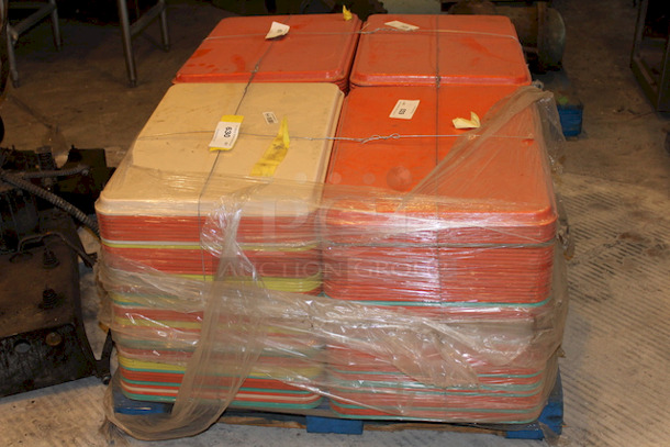 HUGE LOT! Cambro 1826220 Fiberglass Camtray® Cafeteria Tray - 25 3/4"L x 17 4/5"W., 1 Stack of 56 Trays. 56 Times Your Bid.  - Image 2 of 6